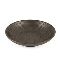 Black Speckled Serving Plate 8" dia