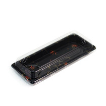 A-06HL Momiji Leaf Take Out Sushi Tray 8.7" x 3.5" (50/pack)