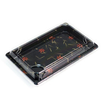 A-03HL Momiji Leaf Take Out Sushi Tray 8.5" x 5.3" (50/pack)