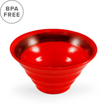 [NEW] Melamine Red Grainy Noodle Bowl 40.3 fl oz / 7.4" dia