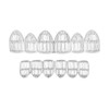 6 Teeth Top, Bottom, Or Set Iced Out Grillz - Baguette CZ Stones - 925 Silver