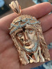 HarlemBling Solid 925 Silver 14k Rose Gold Finish Jesus Piece ITALY Necklace HIPHOP Real Icy