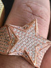 HarlemBling Star Ring Diamond Pinky Solid 925 Sterling Silver 14k Gold / Rose Gold Mens ICY