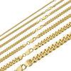 Miami Cuban Link Chain Necklace Lobster Clasp - Yellow Gold Vermeil 925 Sterling Silver - 16"-30" - 2mm-12mm