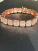 HarlemBling Mens Rose Gold Over Real Solid 925 Silver Baguette Tennis Bracelet Flooded Out
