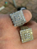 HarlemBling Men 14k Gold Sterling Silver Baguette Diamond Square Flooded Out Icy Pinky RING