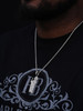 St Jude San Judas Tadeo Pendant - 14k Gold Vermeil Or 925 Silver - CZ Stones - Large 3"