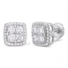 Big Rock Iced Out Earrings - 925 Silver - CZ Stones - 9mm