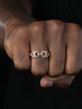 Gucci Link Ring - 14k Yellow/Rose/White Gold Vermeil 925 Silver - CZ Stones