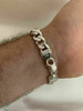 HarlemBling Mens Miami Cuban Link Bracelet Solid 925 Sterling Silver 8.5 11mm 38 Gram ITALY