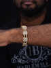 Custom Rapper Bracelet Iced Out CZ Stones - 14k Gold Vermeil 925 Silver - 16mm - 7.5"-8.5"