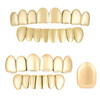 6 Or 8 Teeth Top, Bottom, Or Set Grillz - Plain- 14k Gold Vermeil 925 Silver