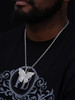 Butterly HipHop Pendant - 925 Silver - CZ Stones - Large 3"