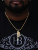 Praying Hands Cross Hip Hop Pendant - 14k Gold Vermeil Or 925 Silver - CZ Stones - Large 3.5"