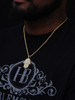 Hip Hop Hamsa Hand Pendant - 14k Gold Vermeil Or 925 Silver - CZ Stones - Small 1.5"