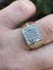 Italiano Silver, Inc Mens 14k Gold and Real Solid 925 Silver Diamond RING Size 6 7 8 9 10 11 12 Pinky