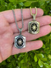 HarlemBling Real 925 Silver and 14k Gold Navigation Nautical Star Compass Pendant Necklace