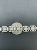 HarlemBling Mens Custom Designer Square Link Real 925 Sterling Silver Bracelet Iced Diamond