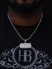 CEO Big Boss Iced Out Pendant - 14k Gold Vermeil Or 925 Silver - CZ Stones - Medium 2"