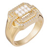 HarlemBling Hip Hop Dream Ring - 14k Gold Vermeil 925 Silver - Baguette CZ Stones