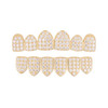 MOISSANITE 6 Teeth Top, Bottom, Or Set Iced Out Grillz - 14k Gold Vermeil 925 Silver