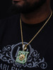 Glow In Dark FAST MONEY Sonic Pendant - 14k Gold Vermeil Or 925 Silver - CZ Stones - Huge 3.5"