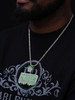 Glow In The Dark KING Crown Pendant - 14k Gold Vermeil Or 925 Silver - CZ Stones - Large 3"