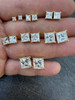 HarlemBling Real MOISSANITE Square Princess Stud Earrings 14k Gold Vermeil Pass Diamond Test
