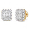 HarlemBling MOISSANITE Baguette Rectangle Iced Out - 14k Gold Vermeil 925 Silver - 10x12mm
