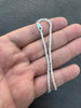 Real Solid 925 Sterling Silver Diamond Cut 3mm Sparkle Rope Bracelet 6-8.5 Long