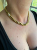 HarlemBling Real Miami Cuban Link Chain Necklace Bracelet 14k Gold Vermeil MOISSANITE Clasp