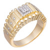 MOISSANITE Financial District Ring - 14k Gold Vermeil 925 Silver