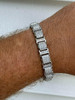 Italiano Silver, Inc MOISSANITE Mens 11mm Iced Presidential Bracelet Solid 925 Sterling Silver Blingy