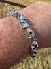 HarlemBling Heavy 8mm Custom Handmade Solid 925 Sterling Silver Nugget Link Bracelet Mens