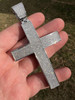 Hip Hop Iced 6.6ct Real Lab Diamond Huge 49g Solid 14k White Gold Cross Pendant Necklace 