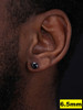 Black MOISSANITE Solitaire Stud Earrings - Black Rhodium Over 925 Silver - 3mm-8mm - 0.2-4ct