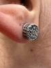 HarlemBling Black Moissanite 925 Silver Iced Hip Hop Earrings Small 1/3" Studs Pass Tester 