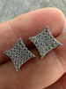 Italiano Silver, Inc. 0.43ct VVS Real Diamond Men's Solid 14k White Gold Iced Hip Hop Kite Earrings