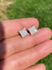 Italiano Silver, Inc. 0.43ct VVS Real Diamond Men's Solid 14k White Gold Iced Hip Hop Kite Earrings