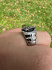 HarlemBling MOISSANITE Real Mens Real 925 Silver Ring Free Mason Masonic Letter G Black Onyx