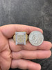 HarlemBling Men's Real Solid 925 Silver 14k Gold Plated MOISSANITE Large 3D Iced HipHop Ring