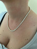 Solid 10k Yellow Gold Iced Moissanite Tennis Chain Bracelet Necklace Mens Ladies