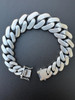 HarlemBling Graduated Miami Cuban Link Bracelet Solid 925 Sterling Silver Box Clasp 12-20mm