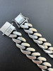 HarlemBling Graduated Miami Cuban Link Bracelet Solid 925 Sterling Silver Box Clasp 12-20mm