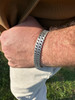 HarlemBling Custom Double Miami Cuban Figure Eight Link Bracelet 12mm Wide Real 925 Silver
