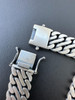 HarlemBling Custom Double Miami Cuban Figure Eight Link Bracelet 12mm Wide Real 925 Silver
