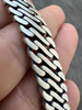 HarlemBling Custom Double Miami Cuban Figure Eight Link Bracelet 12mm Wide Real 925 Silver