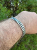 HarlemBling Custom Double Miami Cuban Open Franco Link Bracelet 12mm Wide Real 925 Silver