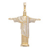 HarlemBling MOISSANITE Christ The Redeemer Pendant - 14k Gold Vermeil 925 Silver - 3 Sizes 1.25"-3"