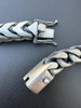 HarlemBling Modern Franco Link Chain Necklace W. Box Lock - Oxidized 925 Sterling Silver - 18"-30" - 4mm-10mm 